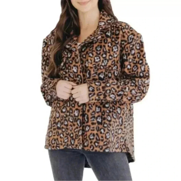Simply Southern animal print shacket large - Picture 1 of 8